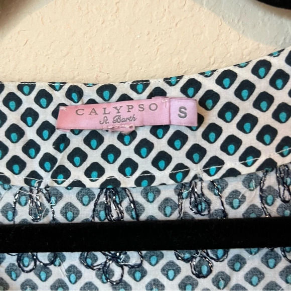 Calypso printed beaded Tunic - Picture 3 of 6